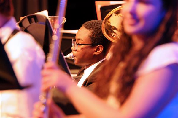 Students performing at the 2023-2024 All County Jazz Concert